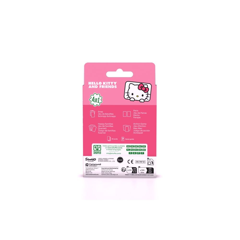 Baraja infantil Shuffle 4 en 1 Hello Kitty