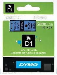 Cinta Dymo D1 12x7 mm Negro/Azul Pack 45016