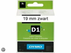Cinta Dymo D1 19x7 mm negro sobre blanco