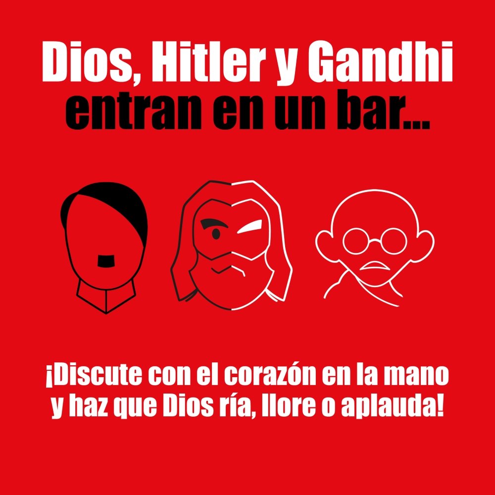 Juego de mesa Dios, Hitler y Gandhi entran en un bar