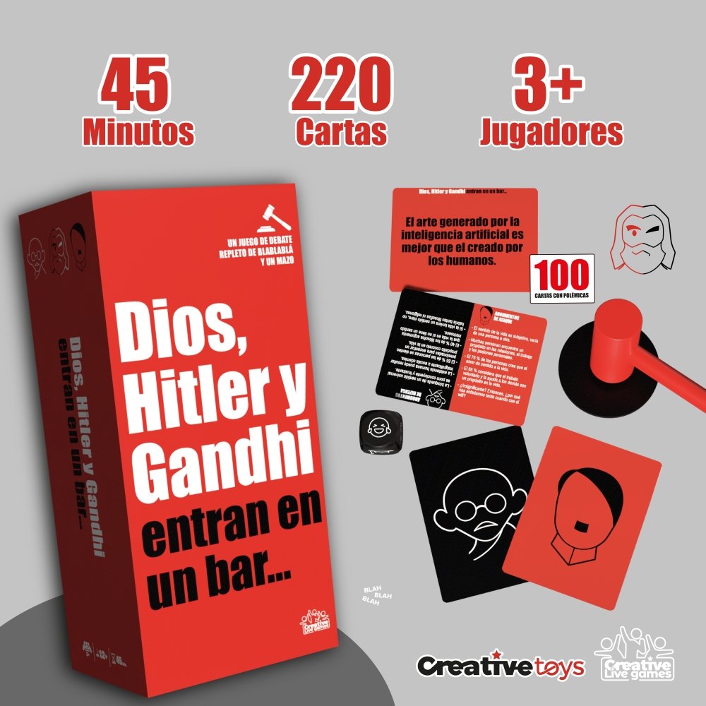 Juego de mesa Dios, Hitler y Gandhi entran en un bar