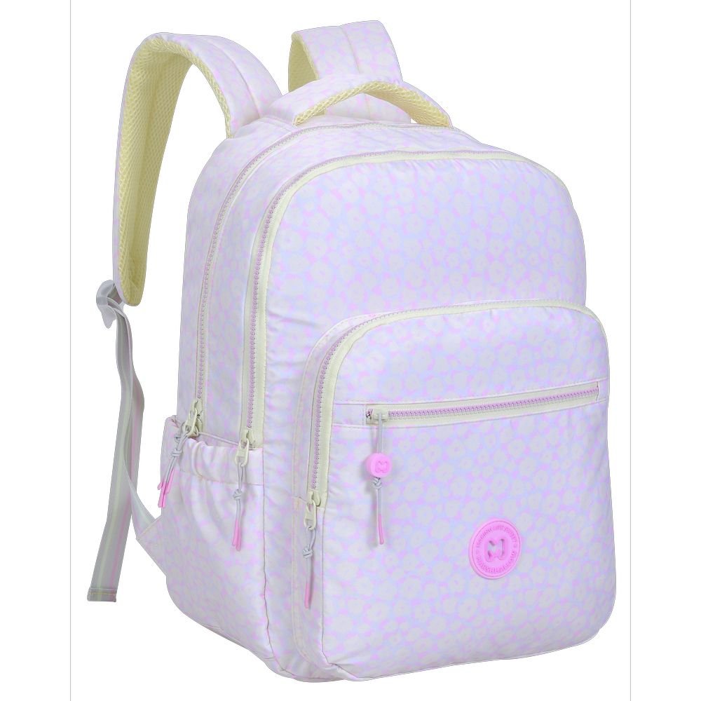 Mochila Escolar Doble Tropical Pink Marshmallow 43x33cm
