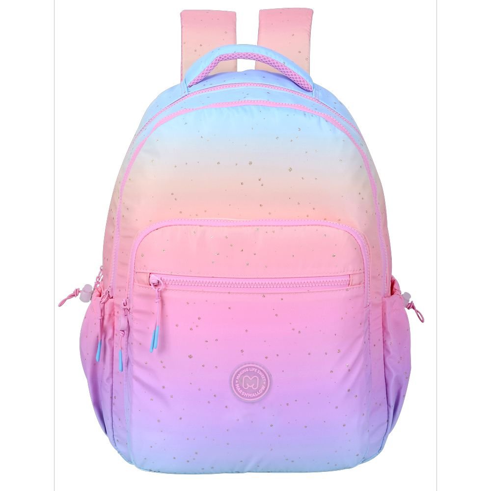 Mochila Escolar Doble Degradé Marshmallow 43x32cm