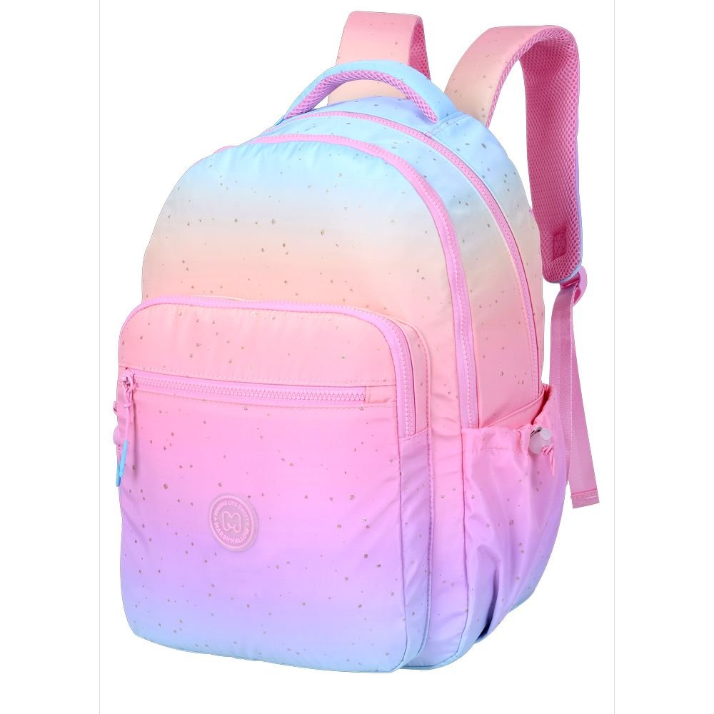 Mochila Escolar Doble Degradé Marshmallow 43x32cm