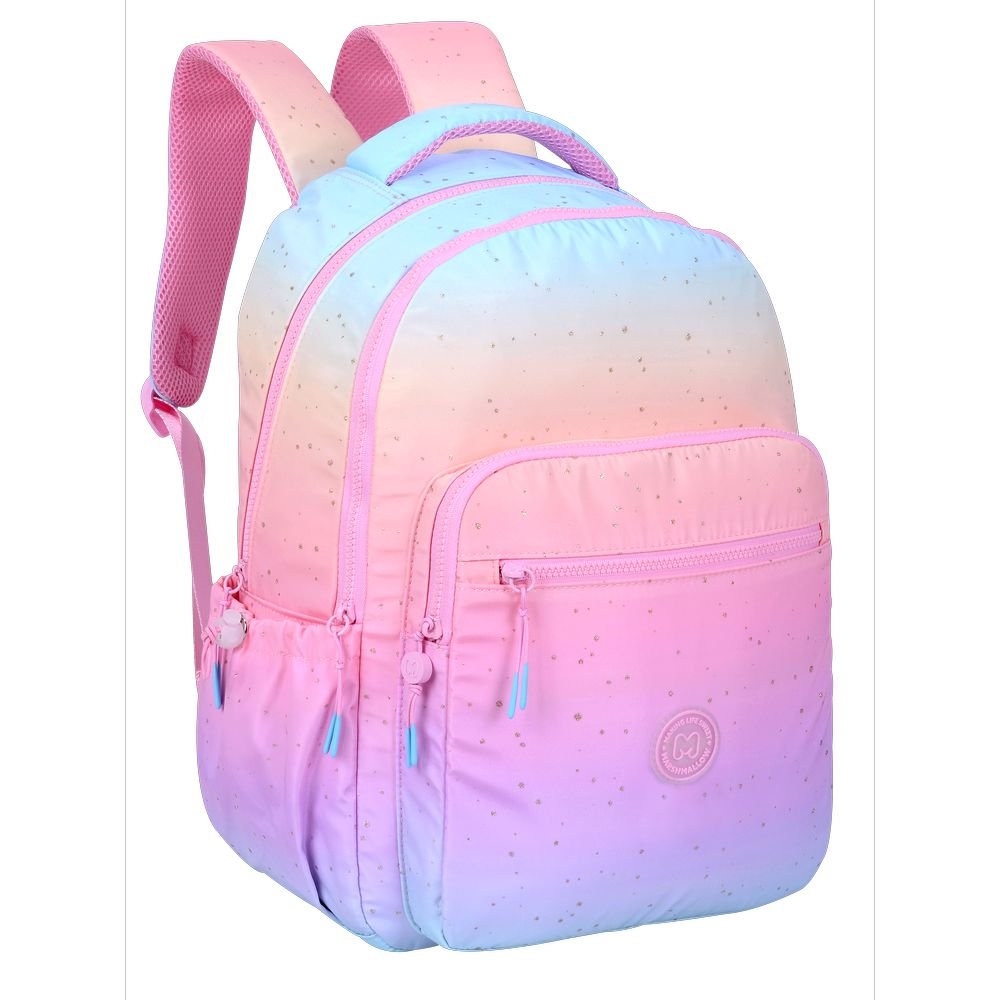 Mochila Escolar Doble Degradé Marshmallow 43x32cm