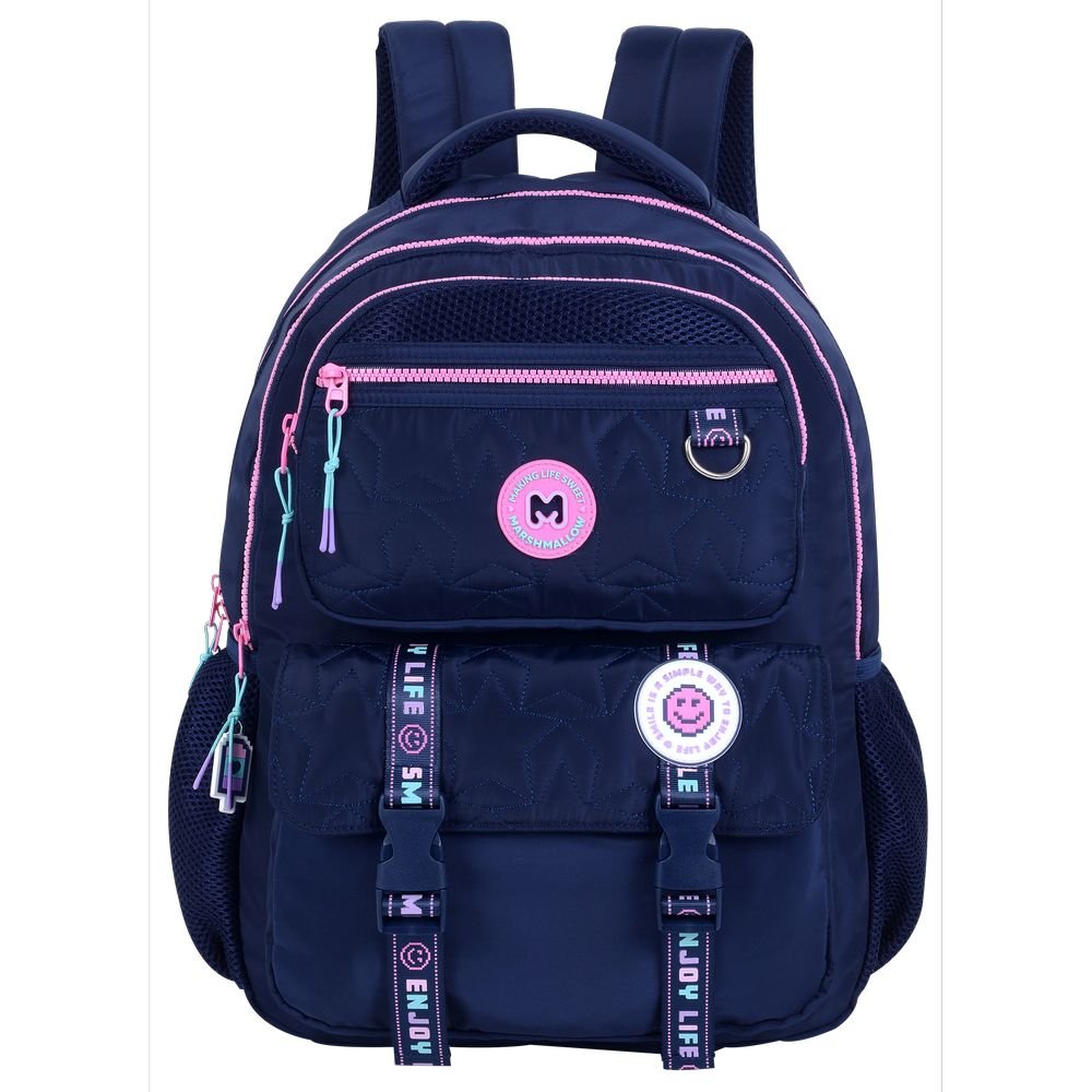 Mochila Escolar Doble Pixelly 44x32cm Marshmallow