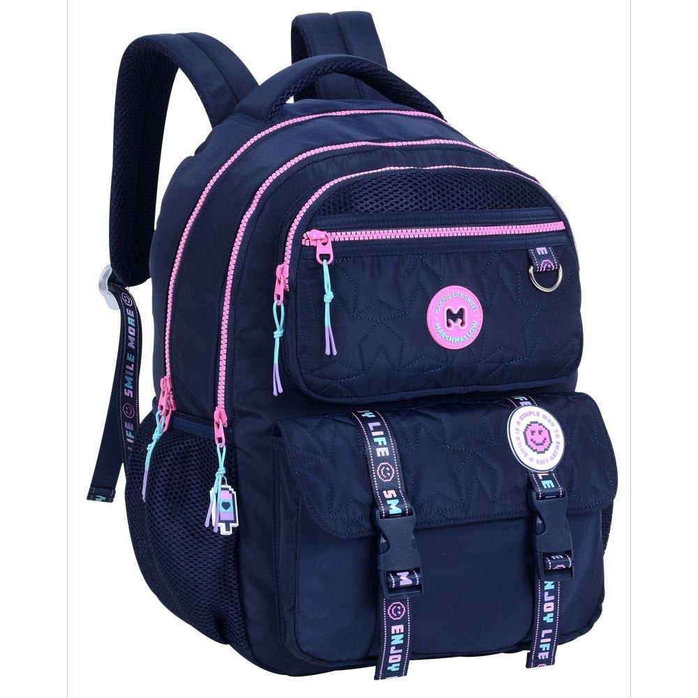 Mochila Escolar Doble Pixelly 44x32cm Marshmallow