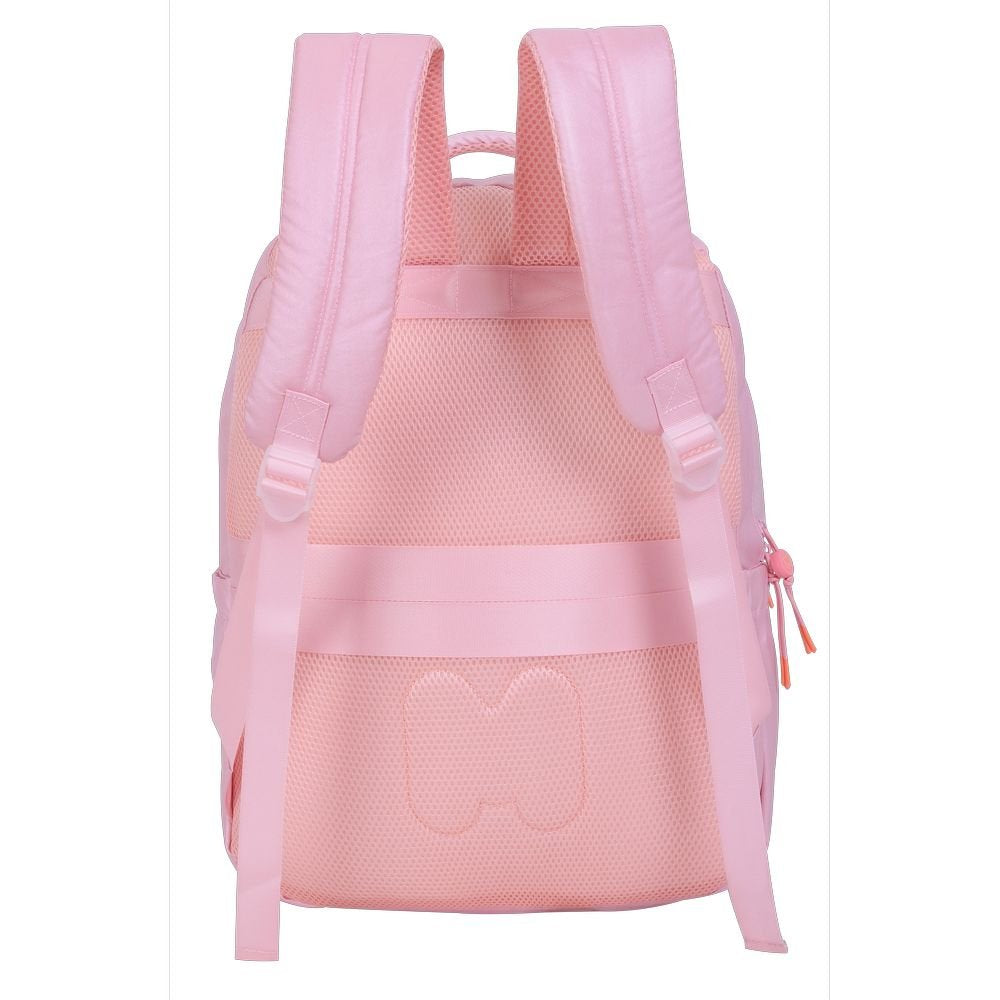 Mochila Escolar Doble Platinum Pink 43x33cm Marshmallow