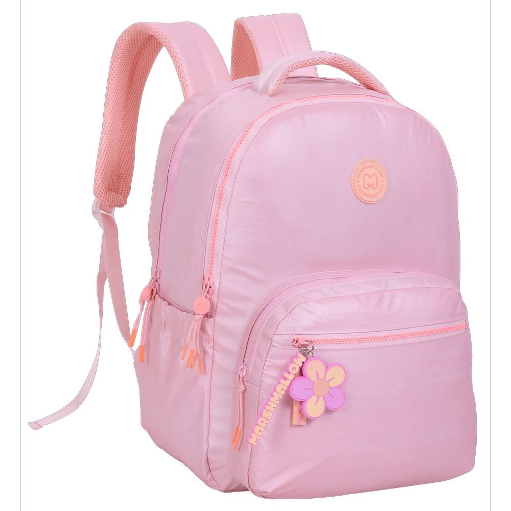 Mochila Escolar Doble Platinum Pink 43x33cm Marshmallow
