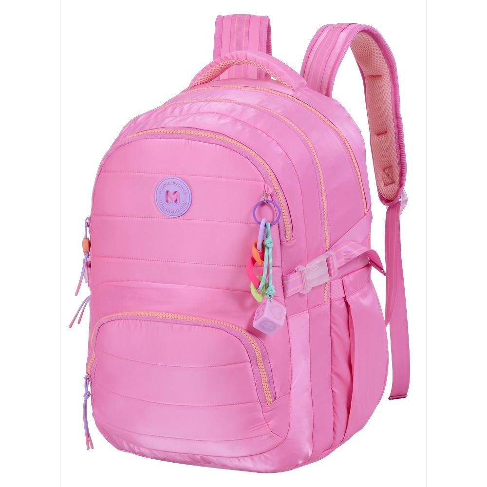 Mochila Escolar Doble Puffy Pink Marshmallow 44x32cm