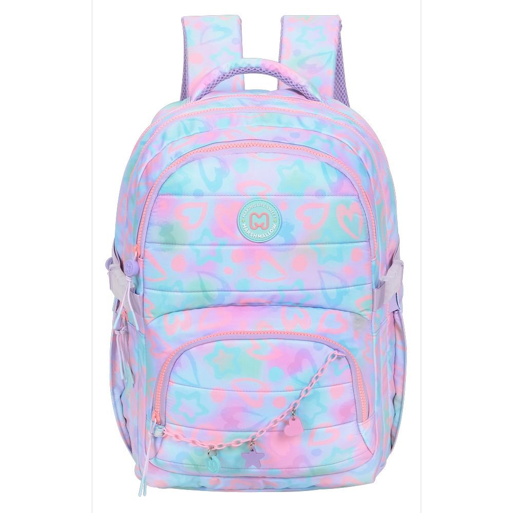 Mochila Escolar Doble Funny Love 44x32 cm Marshmallow