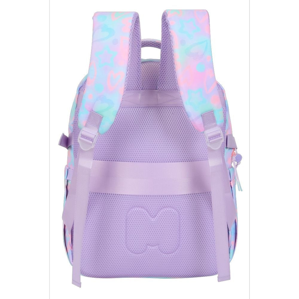 Mochila Escolar Doble Funny Love 44x32 cm Marshmallow