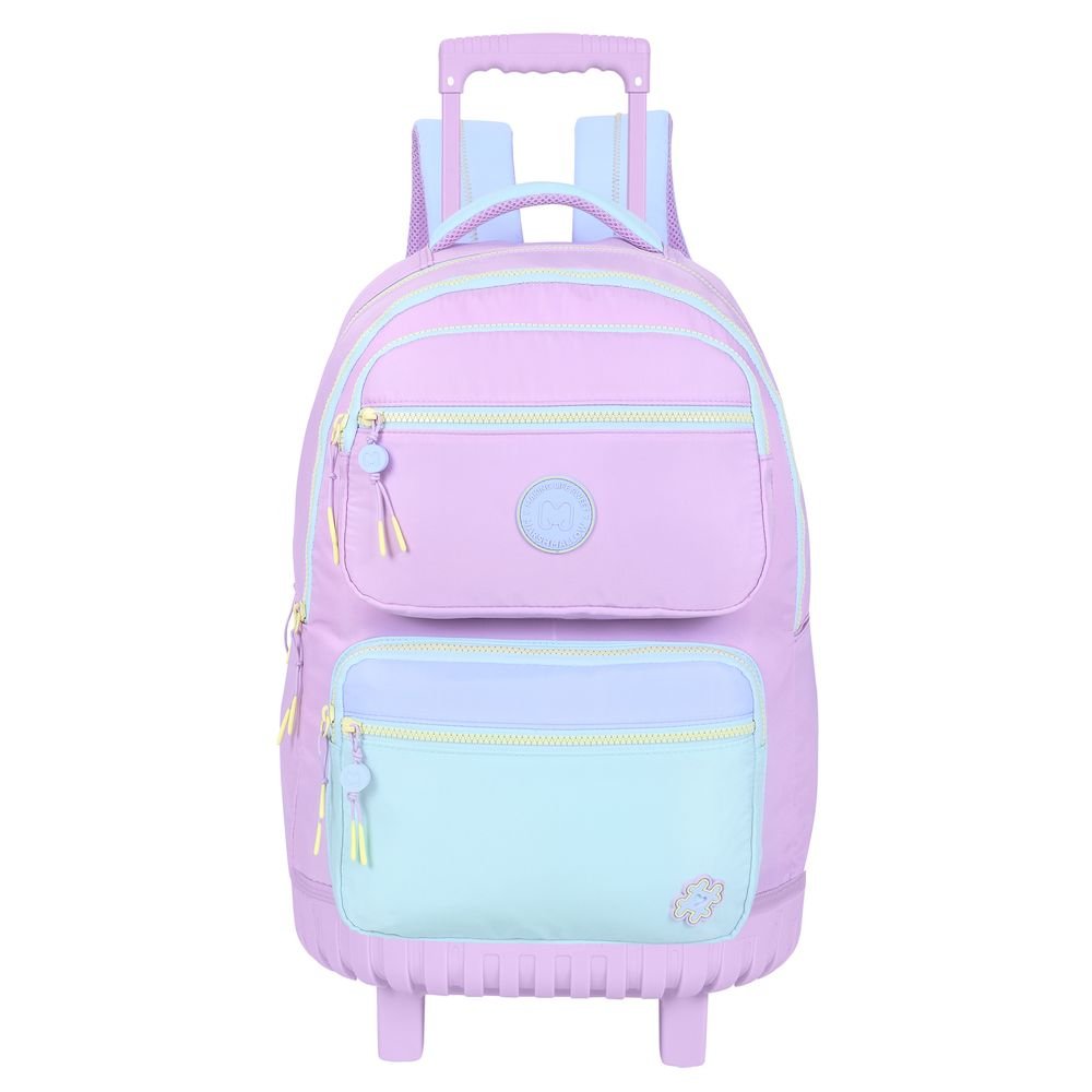 Mochila con carro escolar Bestie 45x33cm Marshmallow