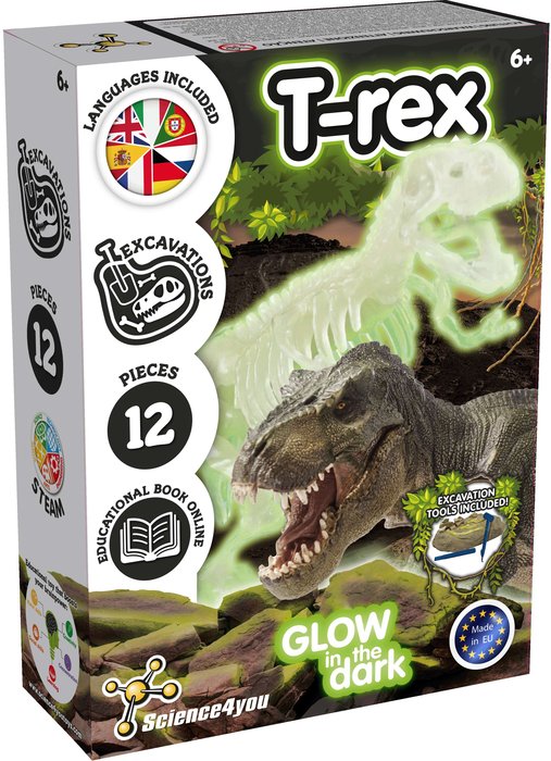 JUEGO DE MESA EXCAVACIONES T-REX BRILLA OSCURIDAD | SCIENCE 4 YOU | 1 UNIDAD | 5600983628076 Imagen principal del producto