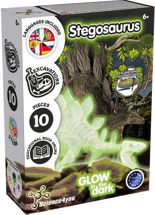 Juego de Mesa Excavaciones Stegosaurus Brilla Oscuridad SCIENCE 4 YOU