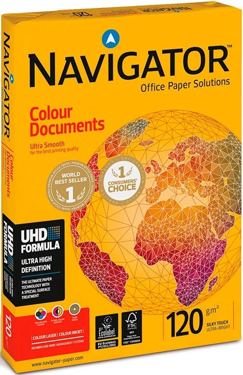 C/8 Paquete 250H A4 120G Navigator Colour Documents Imagen principal del producto