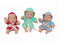 Muñecas con Ropa de Baño Pack 12 GIROS para Manualidades y Juegos
