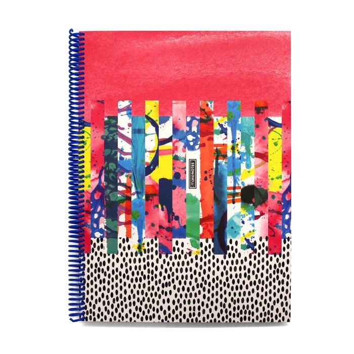 Cuaderno espiral A4 rayado 100 hojas Colorful Grunge MAKENOTES Imagen principal del producto