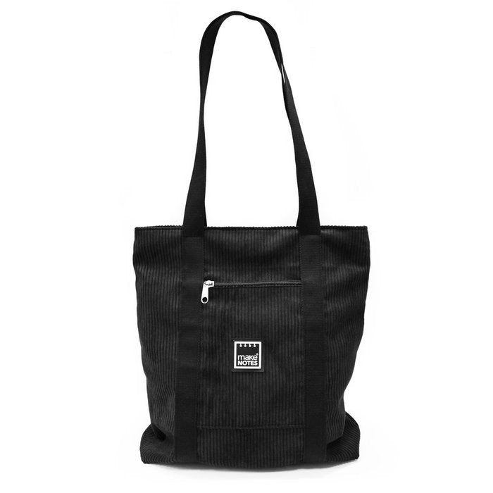 TOTEBAG NEGRO CON ASA BANDOLERA 68X35X9 CM SILKY TOUCH | MAKENOTES