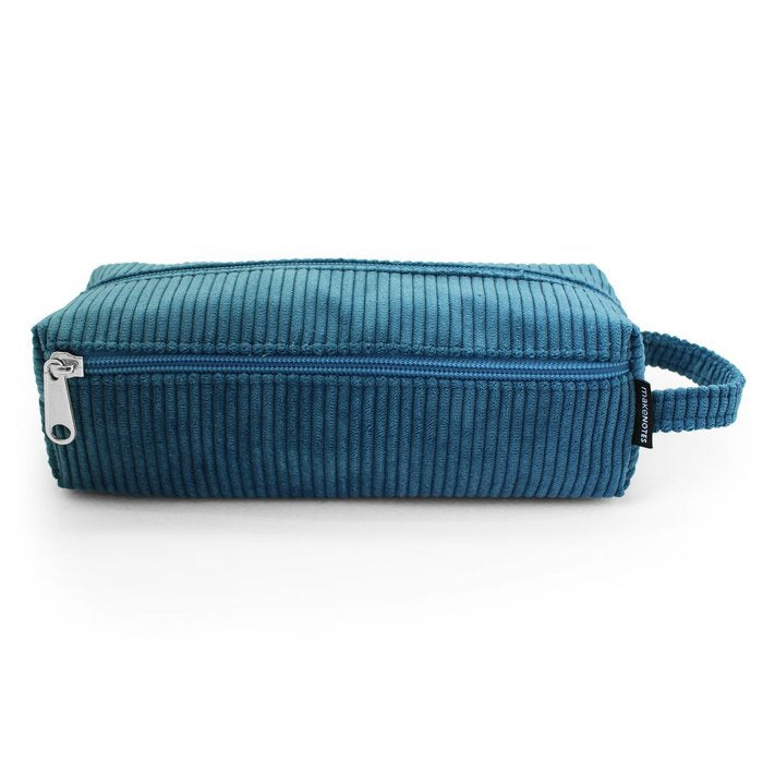 Estuche Doble 23x8x8 cm Azul Cerceta Silky Touch MAKENOTES