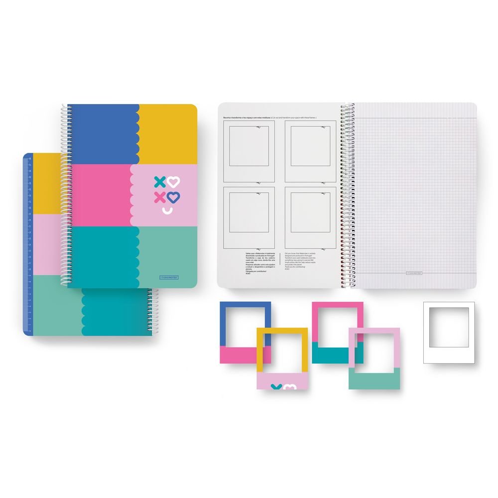 Cuaderno espiral plástico A4 cuadriculado Makenotes Imagen principal del producto