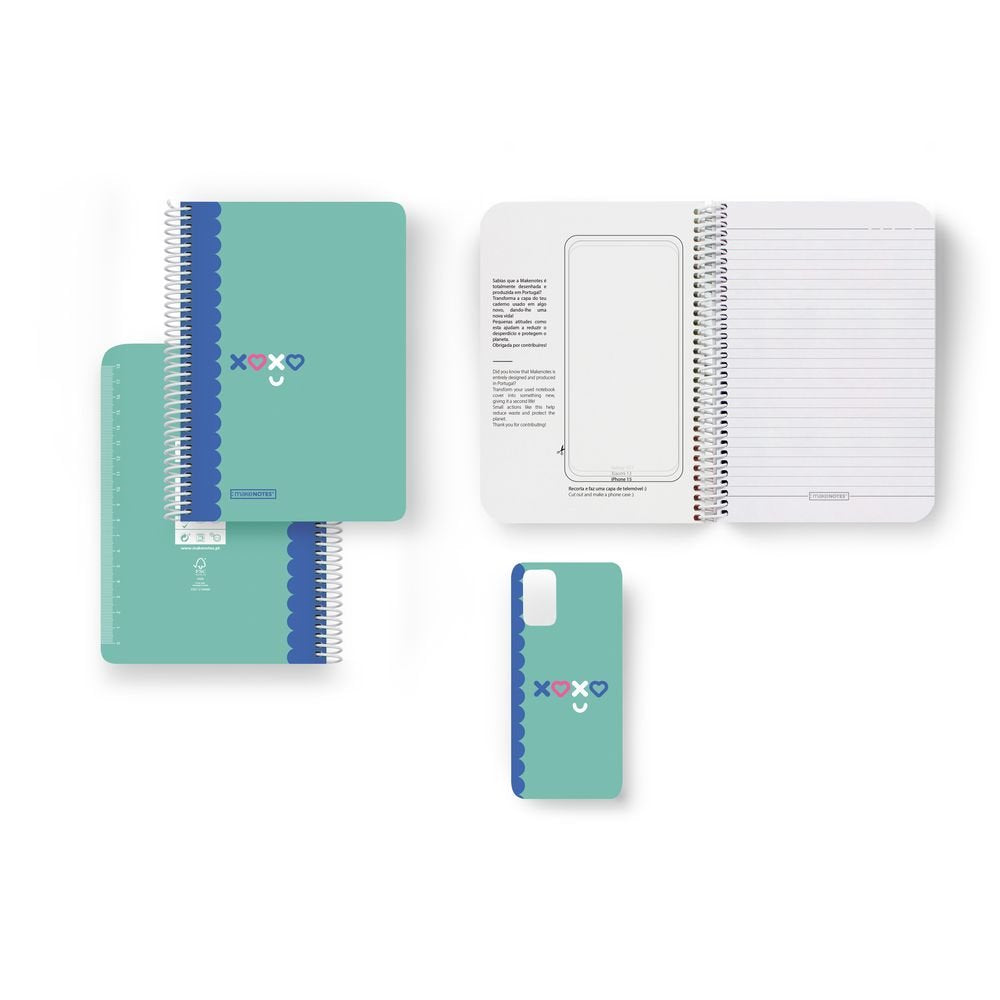 Cuaderno espiral plástico A5 rayado Xoxo MAKENOTES Imagen principal del producto