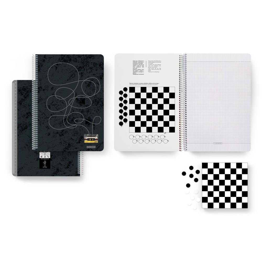 Cuaderno Esp Plastico A4 Cuadriculado Retro Beats MAKENOTES Imagen principal del producto