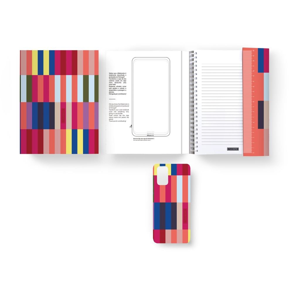 Libro notas A5 espiral blanco oculto interior rayado Lines MAKENOTES