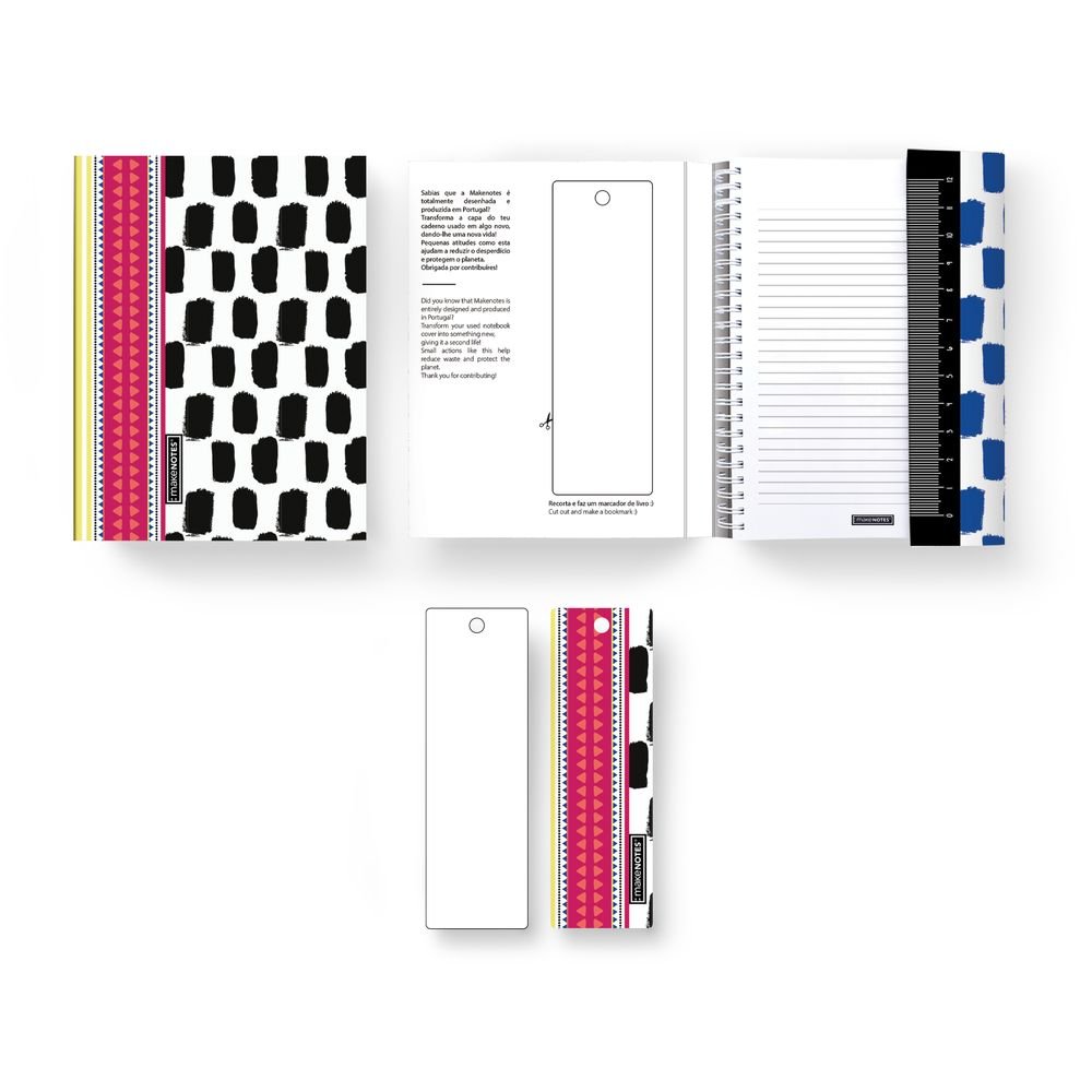 Libro notas A6 espiral blanco ocult rayado Monostrokes MAKENOTES Imagen principal del producto