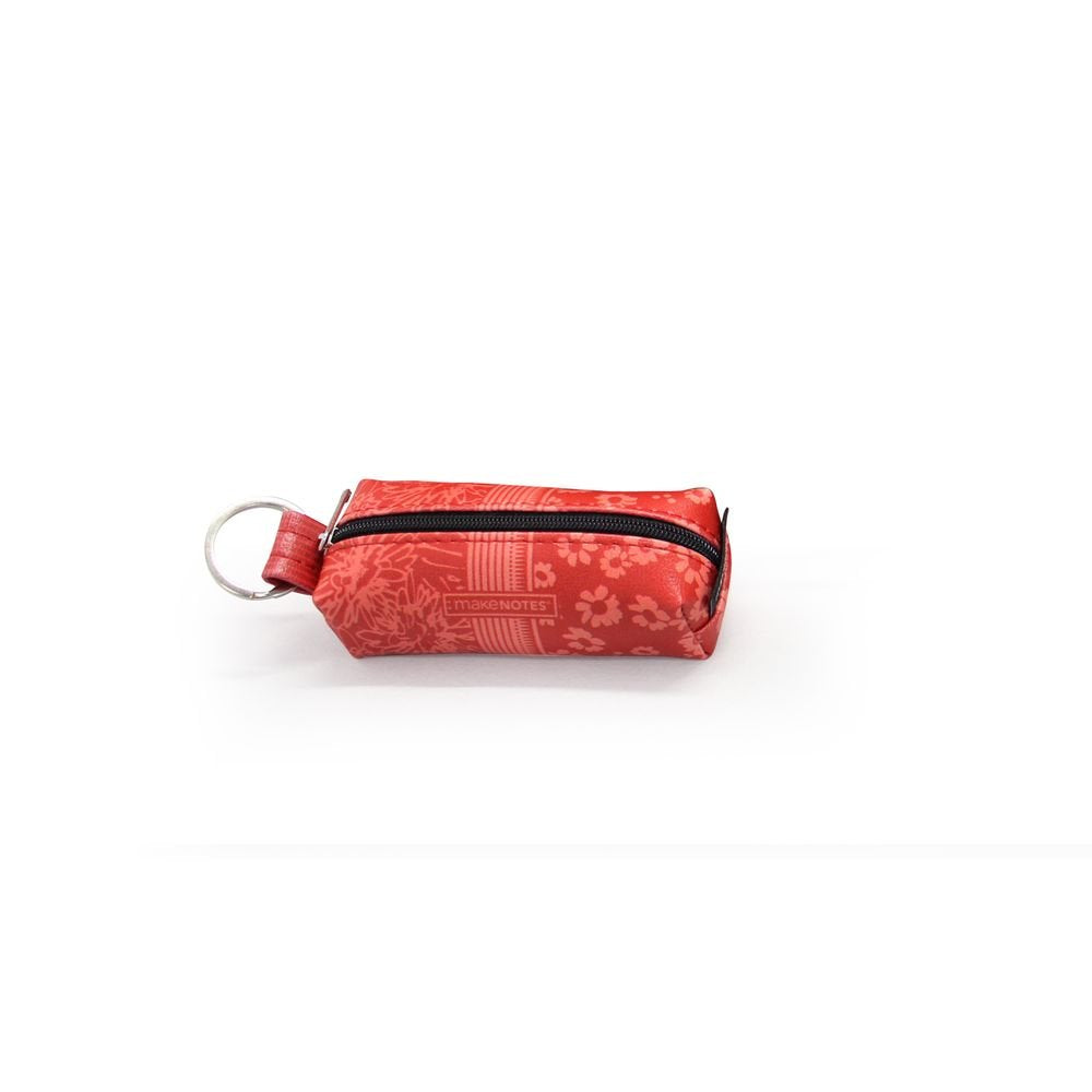MINI ESTUCHE CON ANILLA PARA LLAVERO RED FLOWERS | MAKENOTES | 1 UNIDAD | 5609104948246 Imagen principal del producto