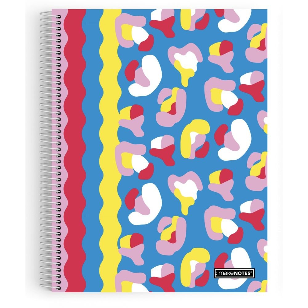 Cuaderno espiral plástico A4 rayado 80 hojas Makenotes