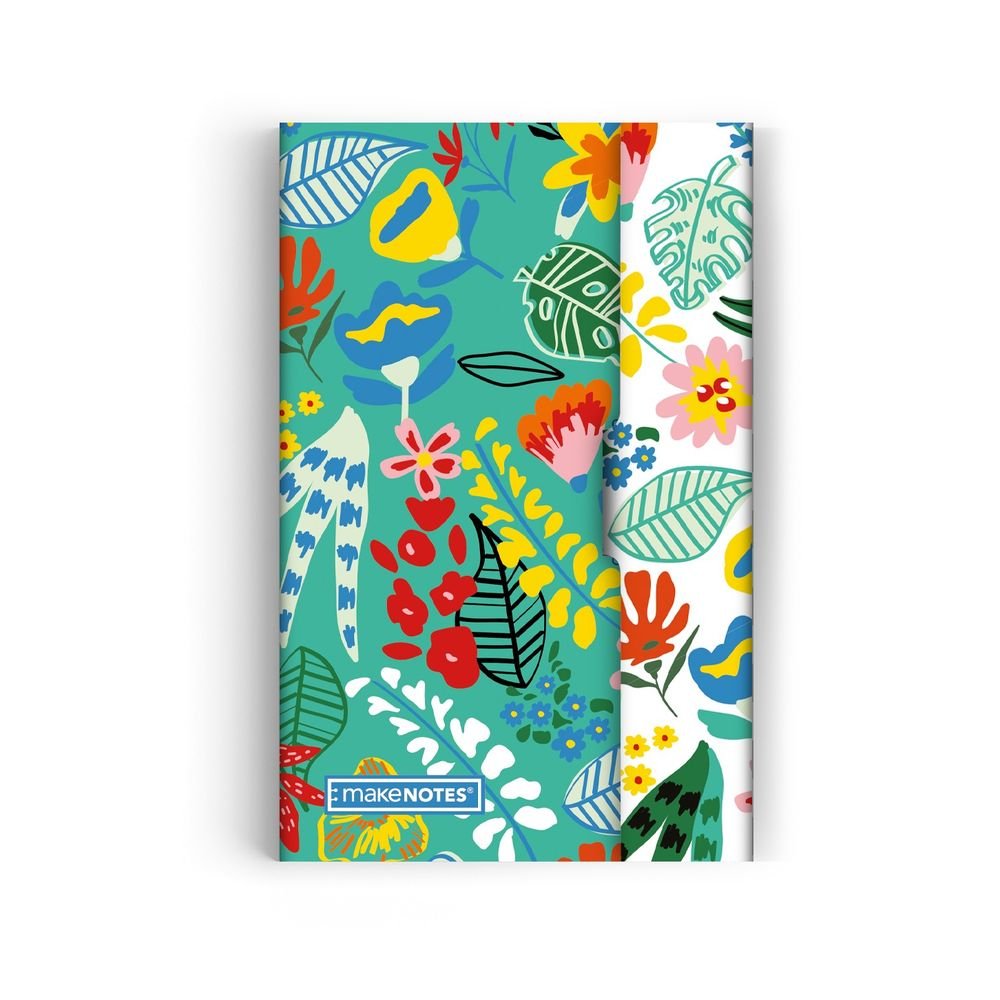 Cuaderno Grapado 9x14 cm Rayado con Solapa Rainbow Garden MAKENOTES Imagen principal del producto