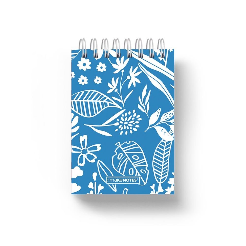 Bloc Notas Espiral A7 60HJ Blancas Rainbow Garden MAKENOTES