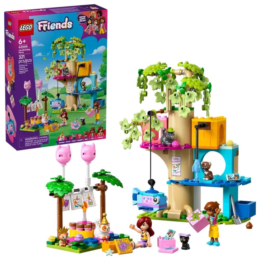 Lego Fiesta de Cumpleaños y Casa del Árbol Felina LEGO Friends