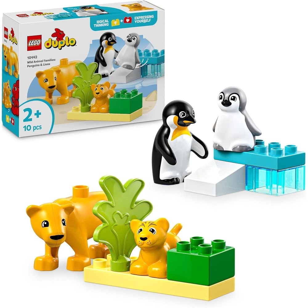 LEGO FAMILIAS DE LA FAUNA SALVAJE PINGUINOS Y LEONES | LEGO DUPLO | 1 UNIDAD | 5702017783833 Imagen principal del producto