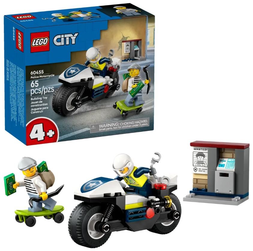 Lego Persecución en Moto de Policía City 60455