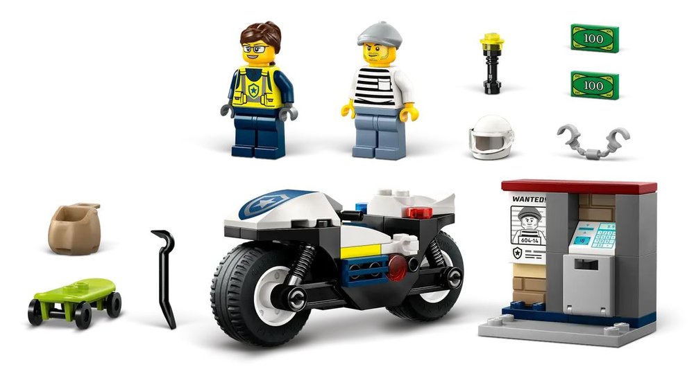 Lego Persecución en Moto de Policía City 60455