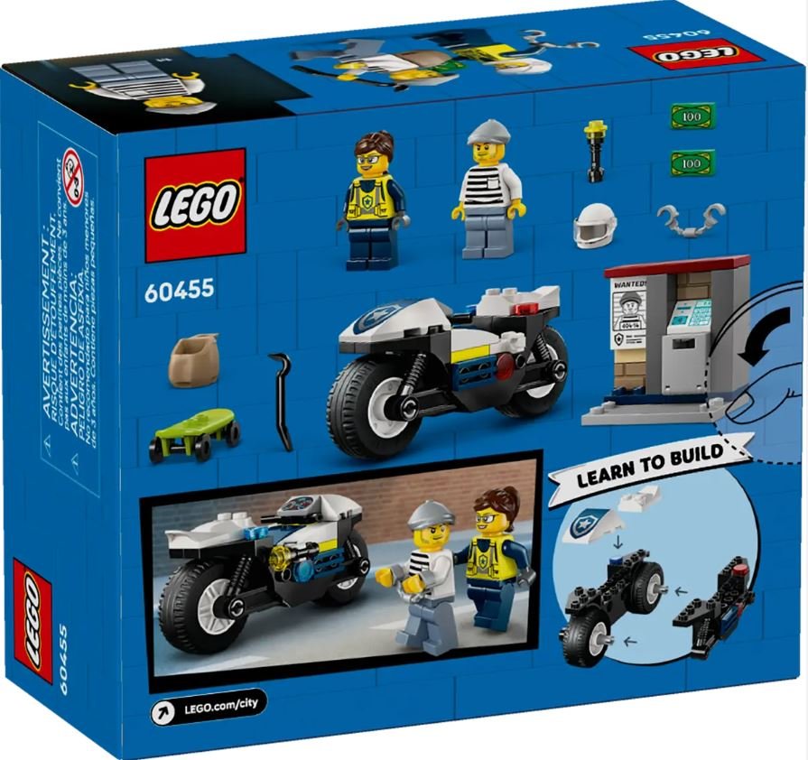Lego Persecución en Moto de Policía City 60455