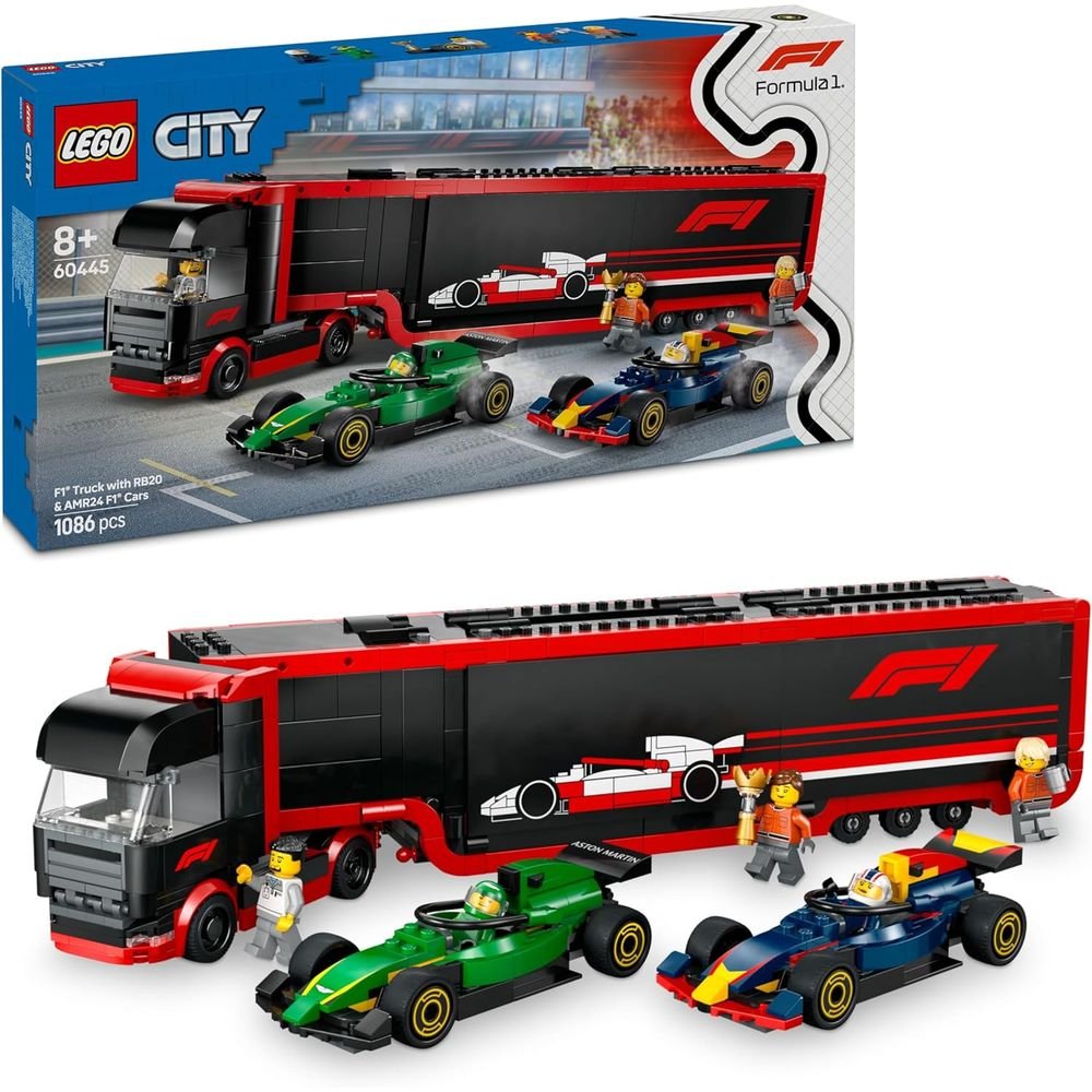 Lego Camion de F1 con Coches RB20 y Amr24 LEGO City