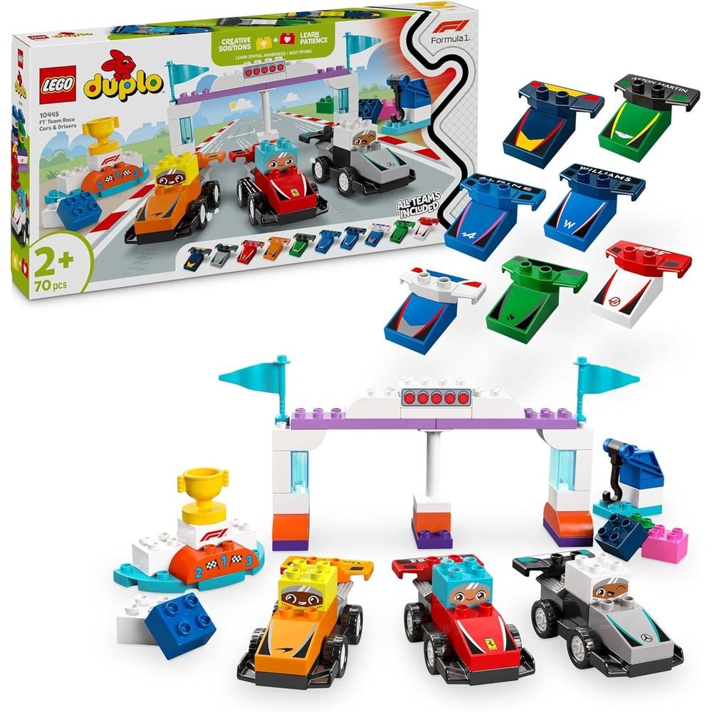 LEGO COCHES DE CARRERAS Y PILOTOS DEL EQUIPO DE F1 | LEGO DUPLO | 1 UNIDAD | 5702017815565 Imagen principal del producto
