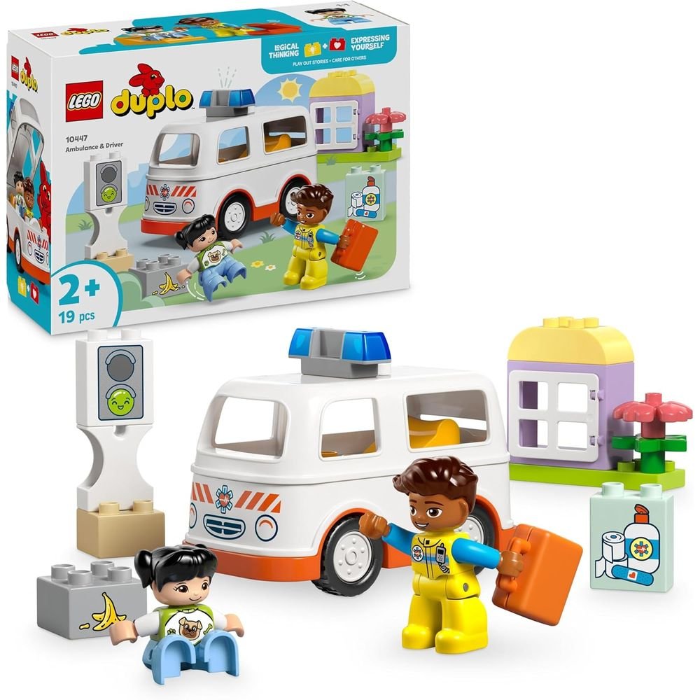 LEGO AMBULANCIA Y CONDUCTOR | LEGO DUPLO | 1 UNIDAD | 5702017816005 Imagen principal del producto