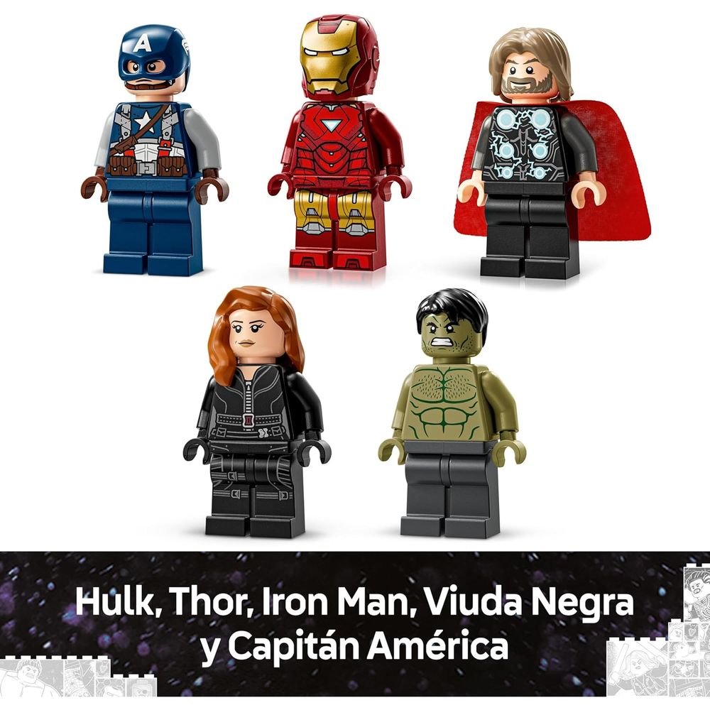 Lego Marvel Logotipo y Minifiguras 76313