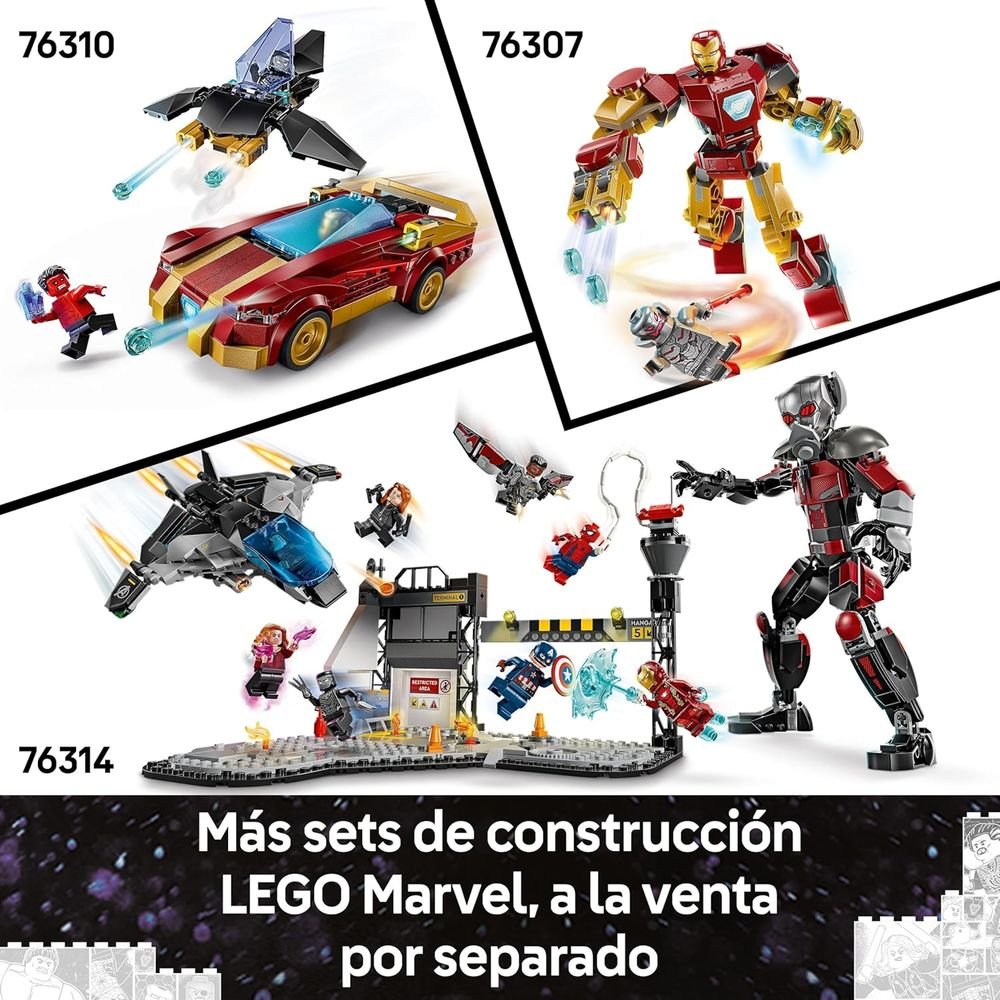 Lego Marvel Logotipo y Minifiguras 76313