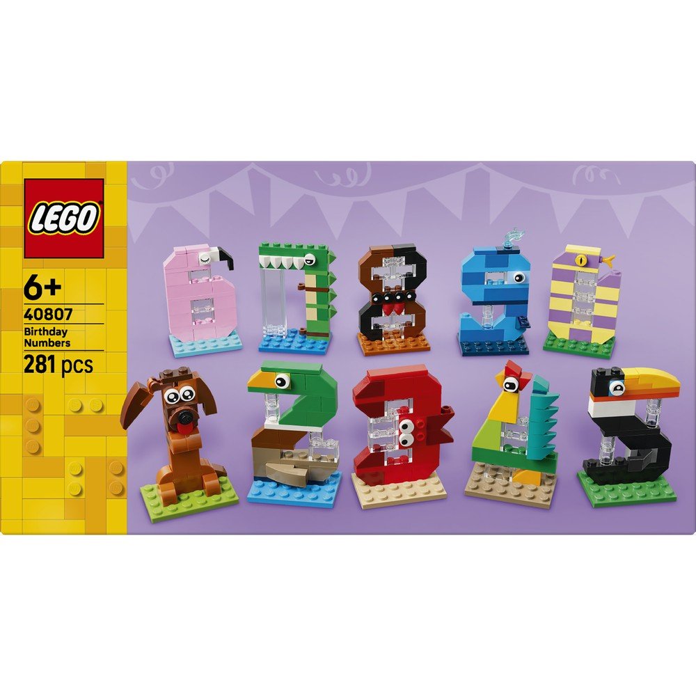 Lego Números de Cumpleaños, set de 281 piezas