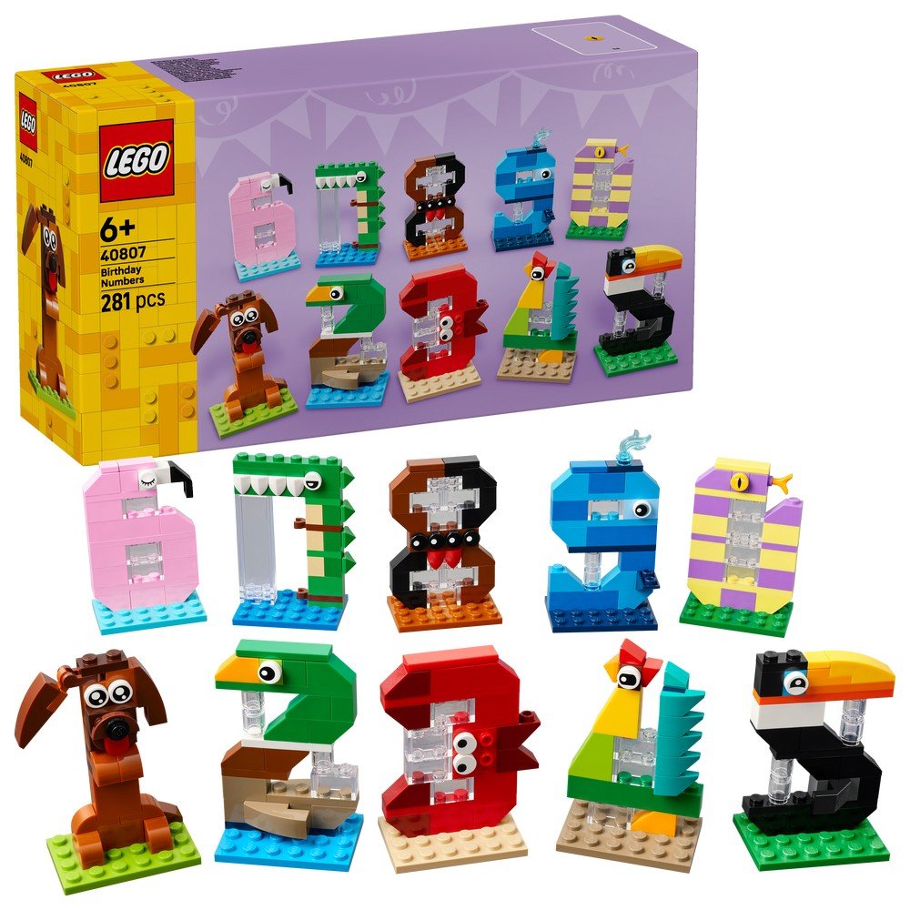 Lego Números de Cumpleaños, set de 281 piezas