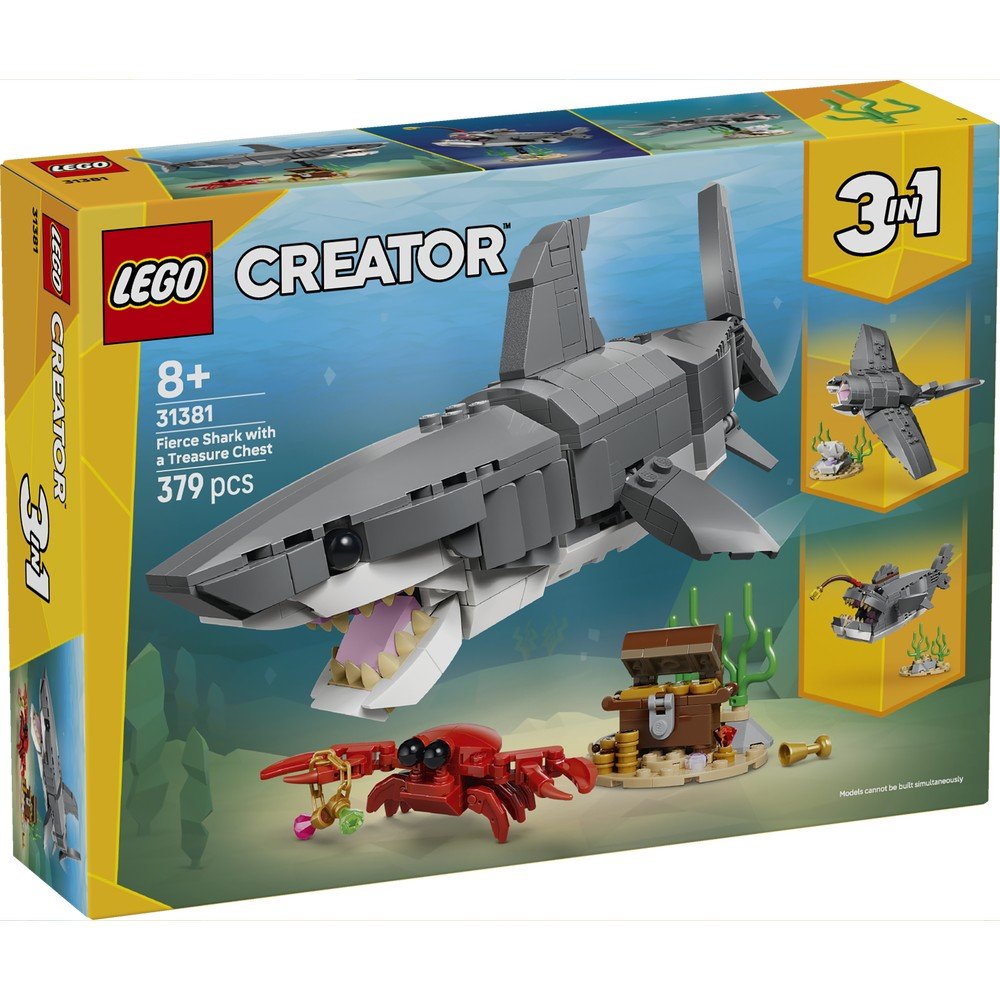 Lego Feroz Tiburón con Cofre del Tesoro Creator Imagen principal del producto