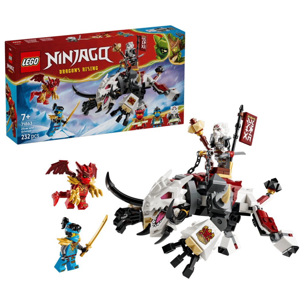 Lego Ninjago Zilvar y Bestia Dragon Grimtak 71863