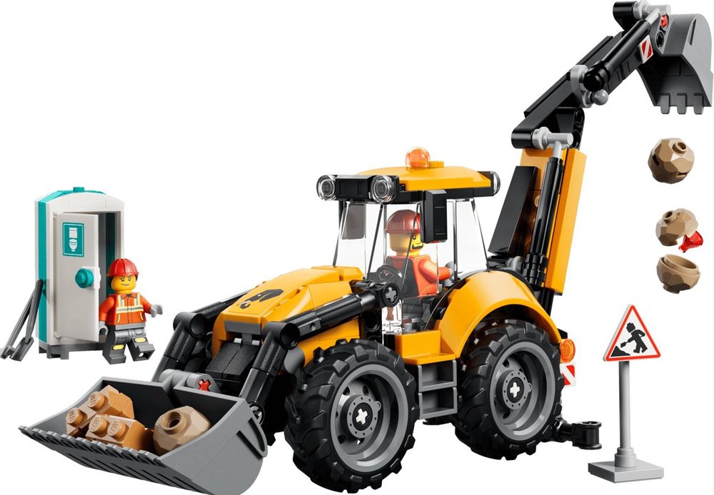 Lego Cargadora Retroexcavadora Amarilla City 60480