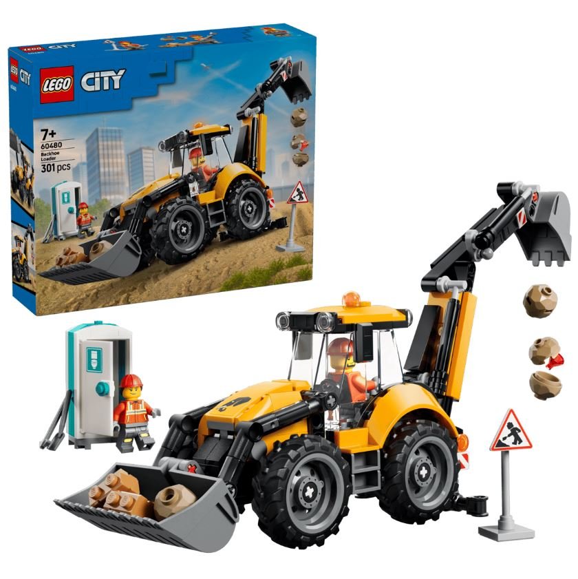Lego Cargadora Retroexcavadora Amarilla City 60480