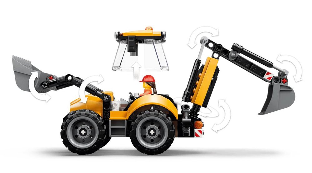 Lego Cargadora Retroexcavadora Amarilla City 60480